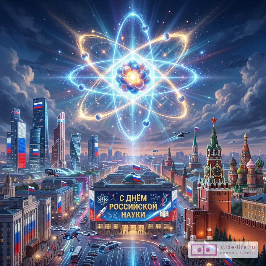 С Днём российской науки — оригинальные открытки с надписями