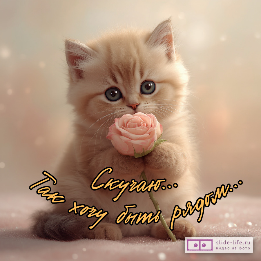 Трогательная открытка скучаю по тебе девушке