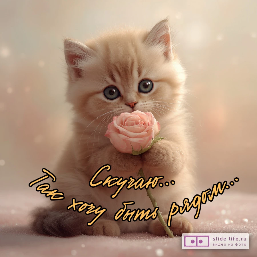 Трогательная открытка скучаю по тебе девушке