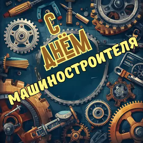 Красивая открытка с Днём машиностроителя