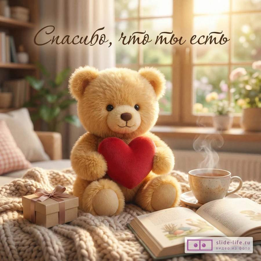 Открытка Спасибо, что ты есть