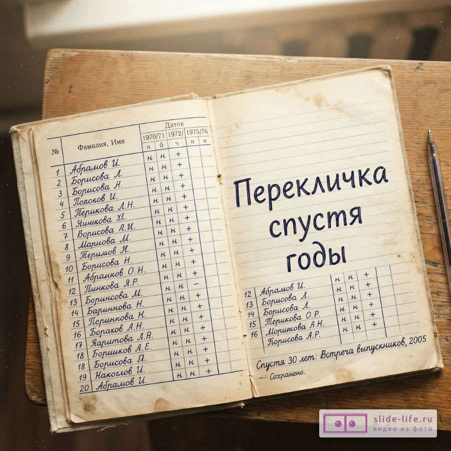 Открытка встреча выпускников школы — перекличка спустя годы