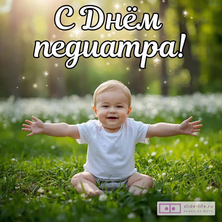 Открытка с днем педиатра милая