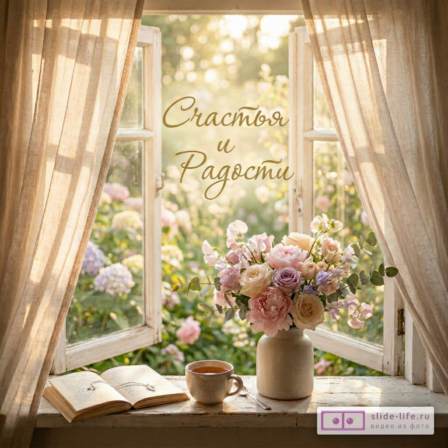 Открытка Счастья и радости для женщины