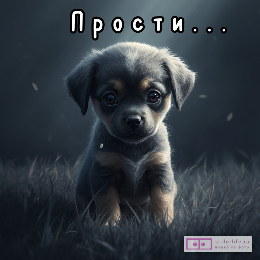 Прости пожалуйста Открытка с душевным текстом