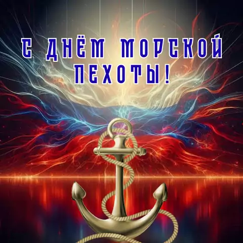 Красивая открытка с Днём морской пехоты