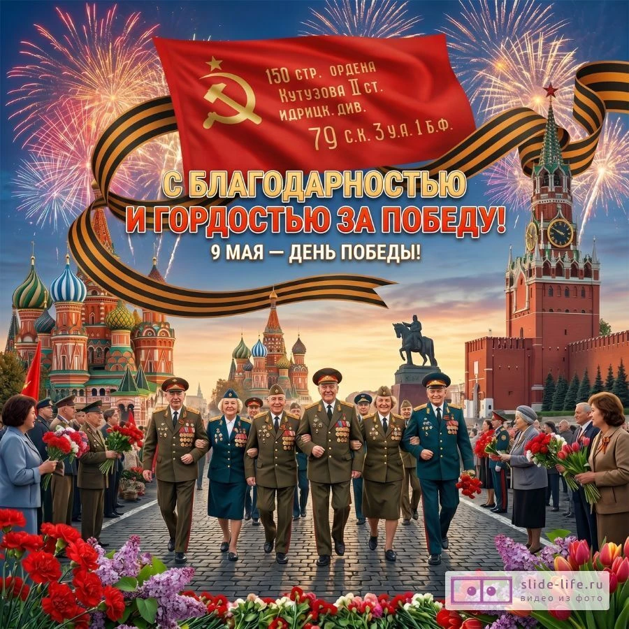 Поздравительная открытка 9 мая: память, слава и благодарность героям