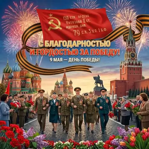 Поздравительная открытка 9 мая: память, слава и благодарность героям