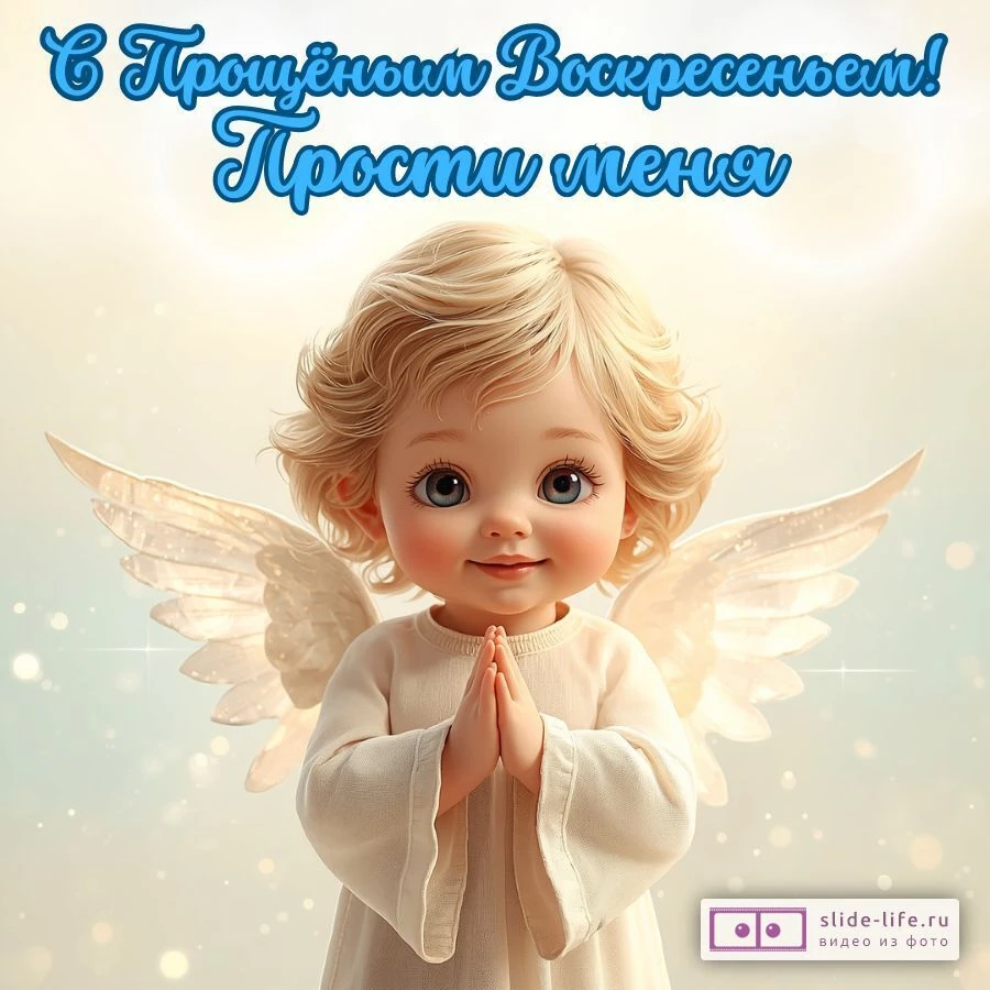 Открытка с Прощеным воскресеньем — красивое поздравление родным и друзьям