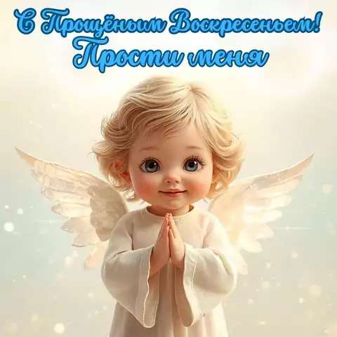 Открытка с Прощеным воскресеньем — красивое поздравление родным и друзьям