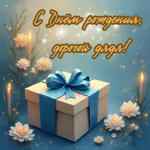 Открытка поздравление на день рождения дяде