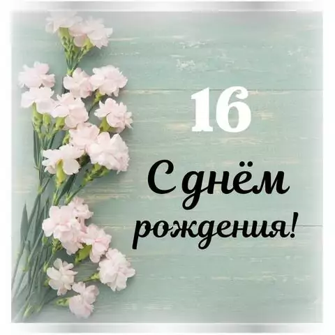 Стильная открытка с днем рождения девушке 16 лет
