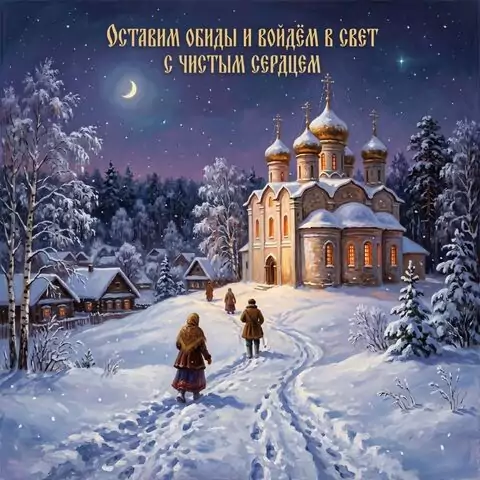 С Днём Прощёного воскресенья: открытка с глубоким смыслом и духовными словами