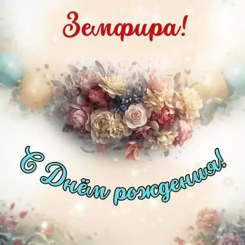 Земфира, с Днём рождения! Стильная открытка