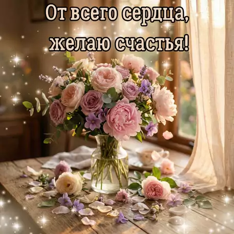 Красивая открытка для женщины — пожелания от сердца