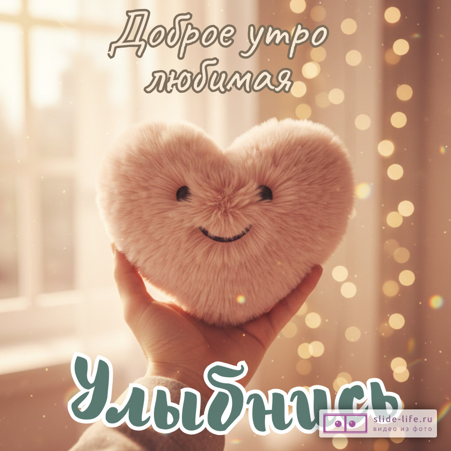 Улыбнись, любимая Нежная открытка