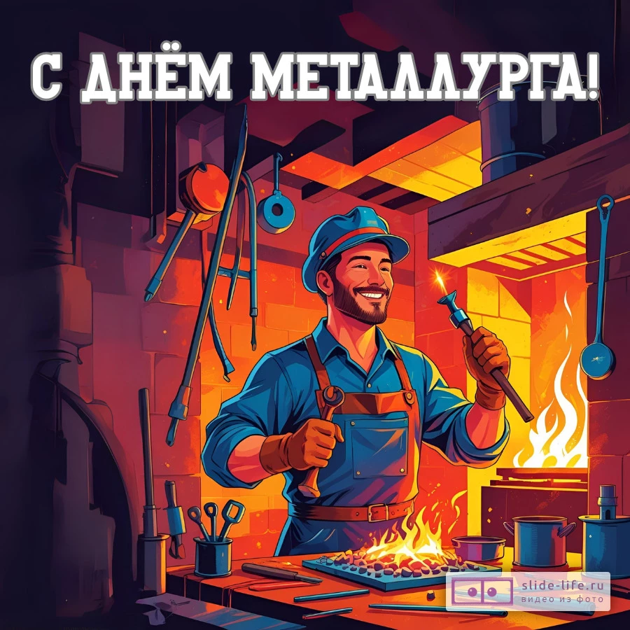 Открытка на день металлурга рисунок
