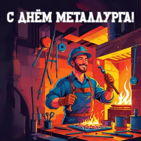 Открытка на день металлурга рисунок