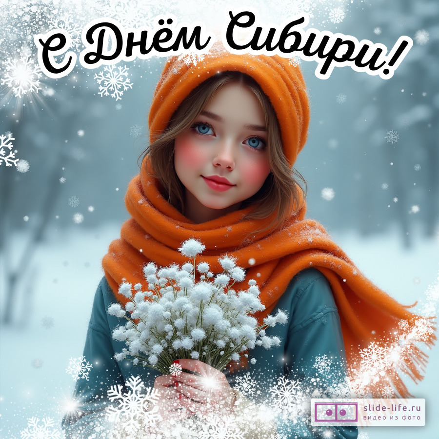 Необычная открытка с днем сибири