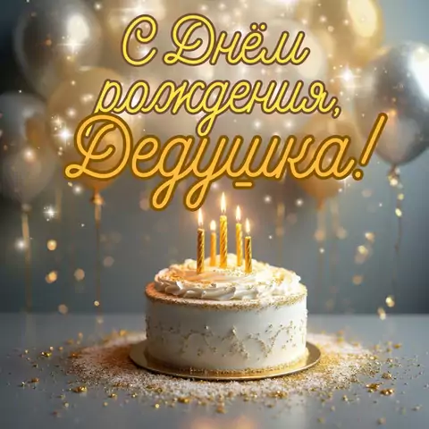 Открытка с днем рождения дедушке душевная