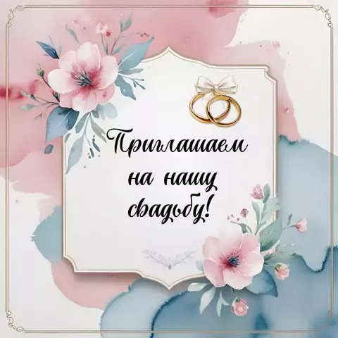 Онлайн открытка приглашение на свадьбу