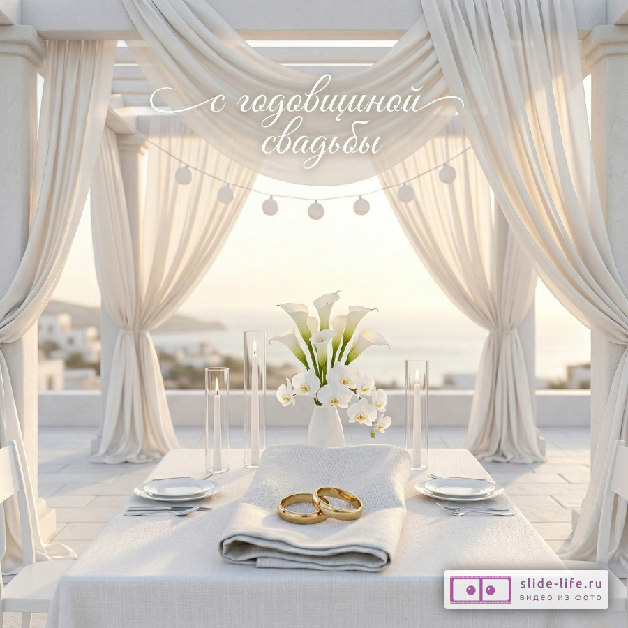 Открытка «С годовщиной свадьбы» — душевная и красивая