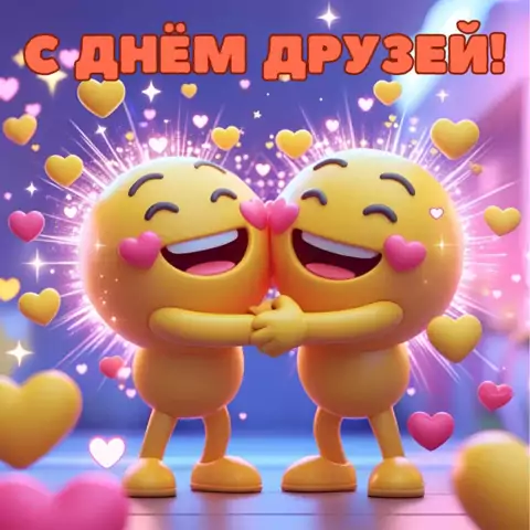 Необычная открытка с днем друзей