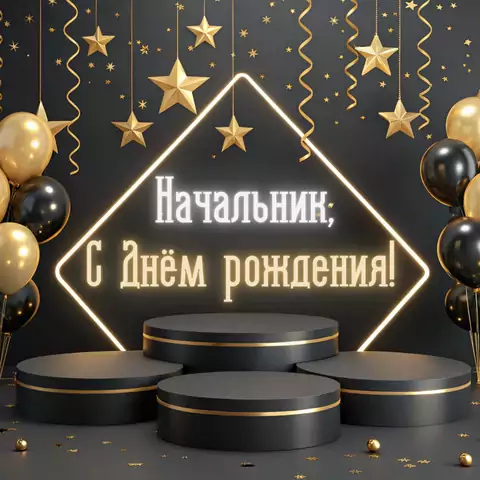 Красивая открытка с днем рождения начальнику