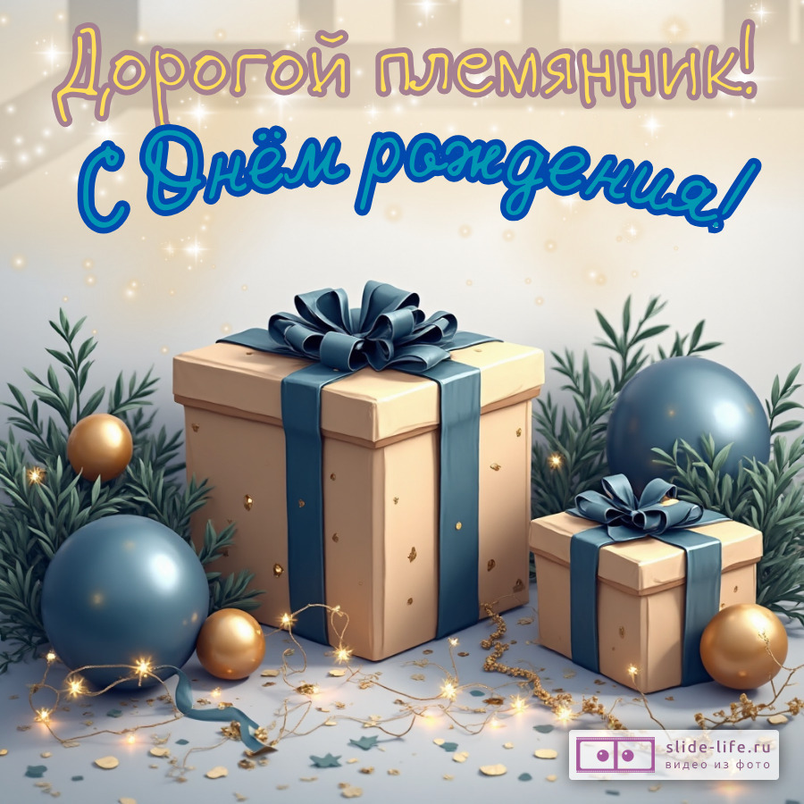 Окрытка племяннику на день рождения