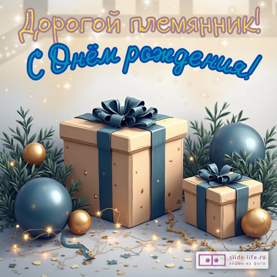 Окрытка племяннику на день рождения
