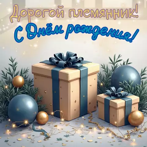 Окрытка племяннику на день рождения