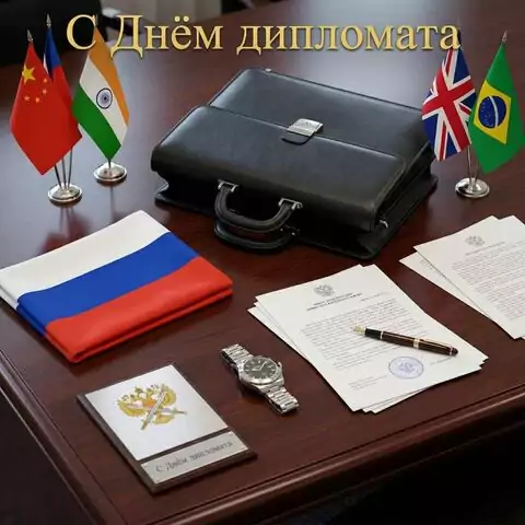 Красивая открытка с Днем дипломатического работника с теплыми словами