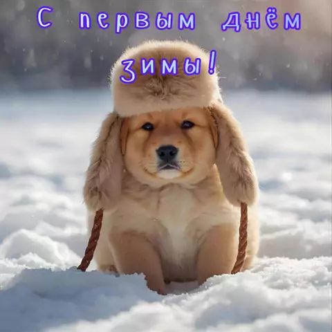 Открытка с первым днем зимы классная