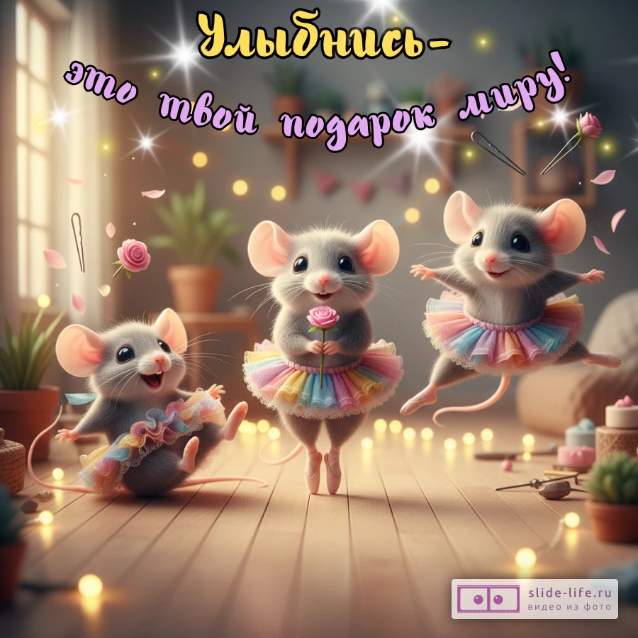 Улыбнись Открытка для поднятия настроения женщине