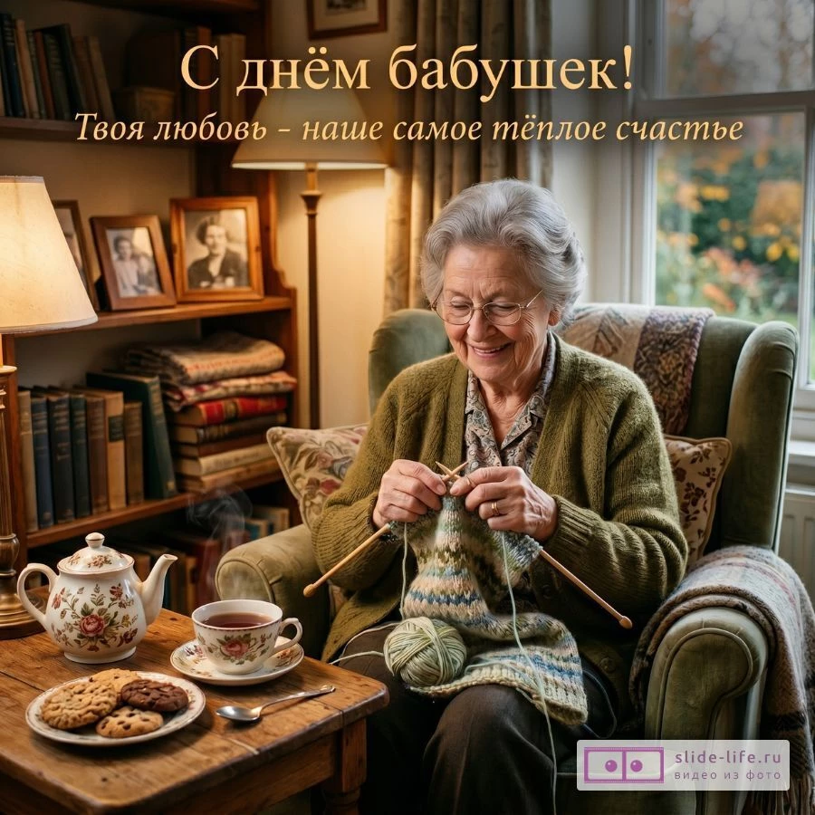 Оригинальная открытка с Днём бабушек