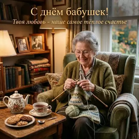 Оригинальная открытка с Днём бабушек