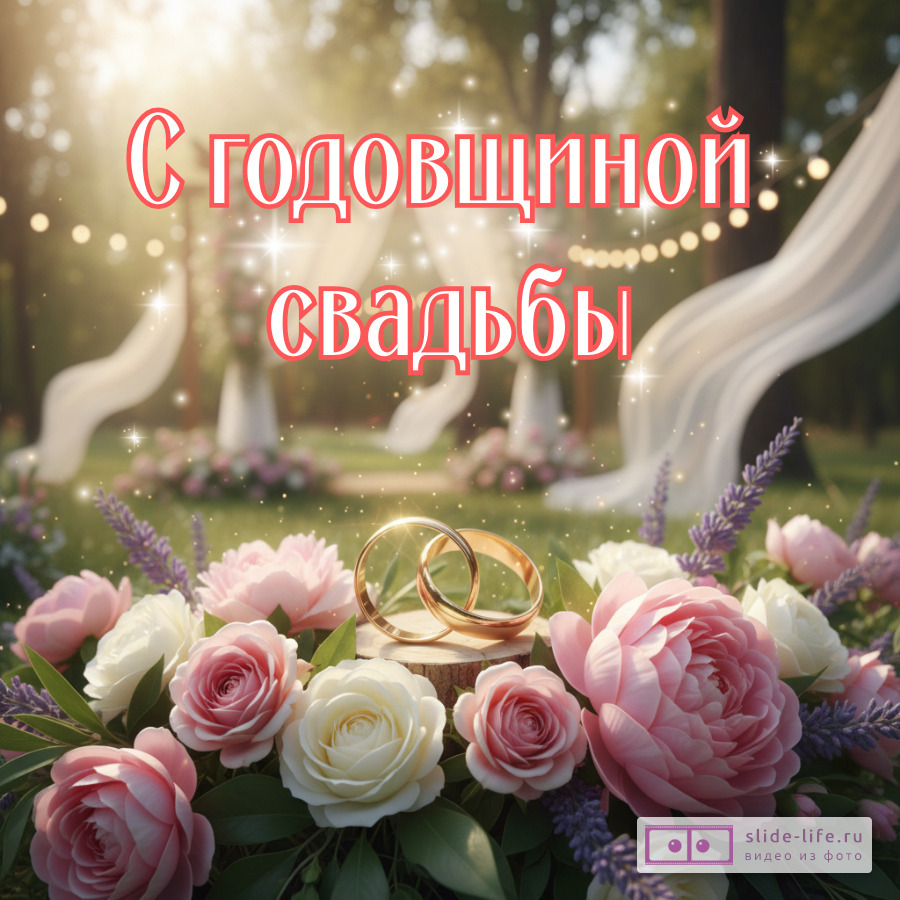 Необычная открытка с годовщиной свадьбы