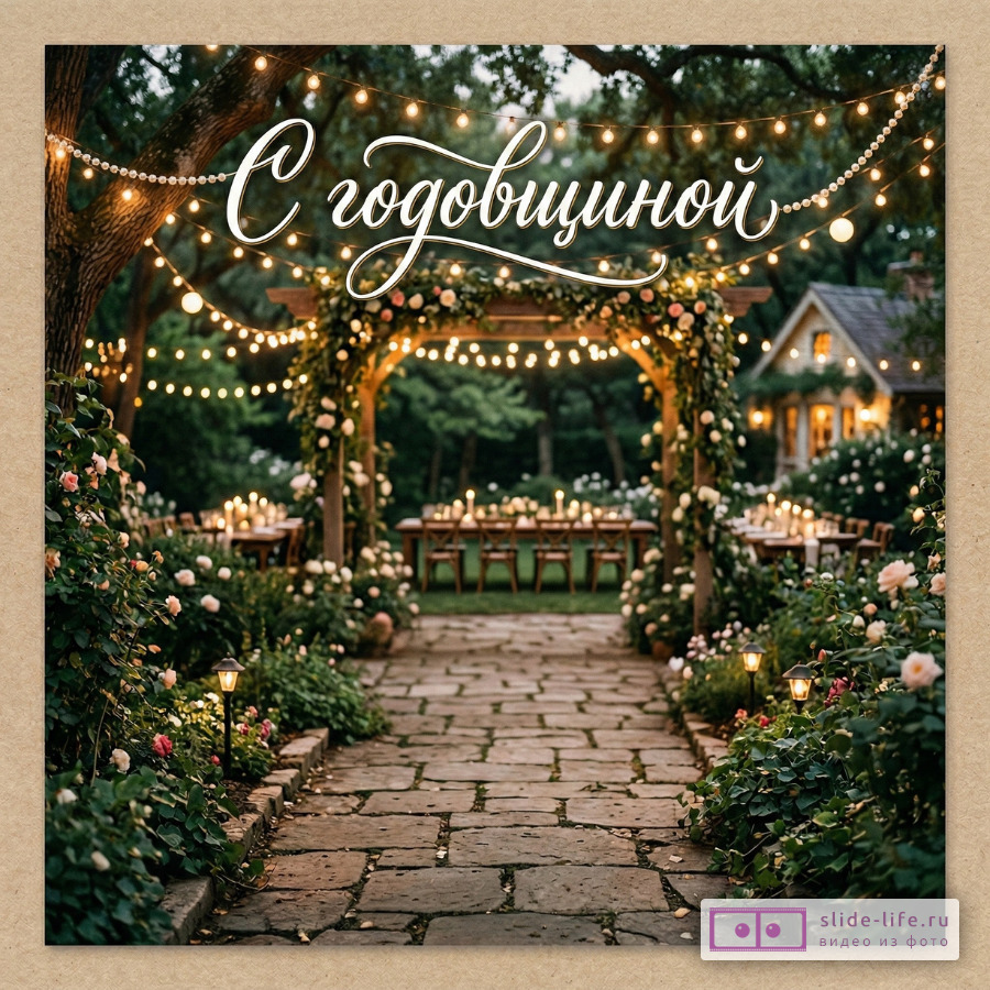 Годовщина свадьбы  оригинальная открытка для пары