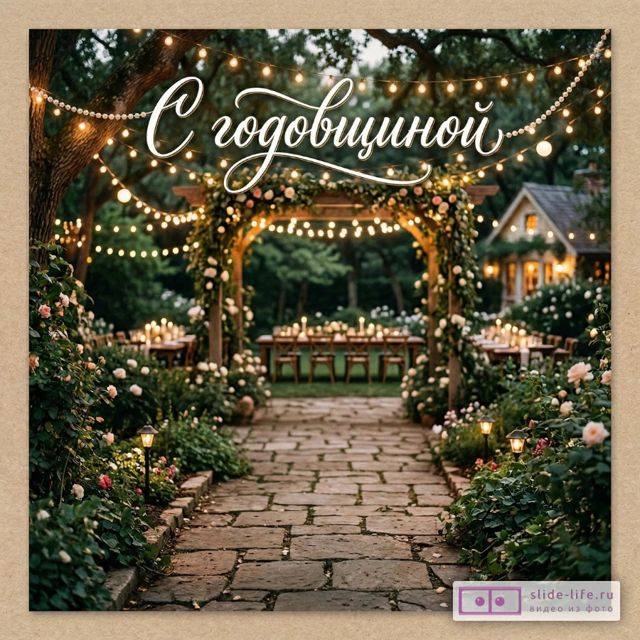 Годовщина свадьбы  оригинальная открытка для пары