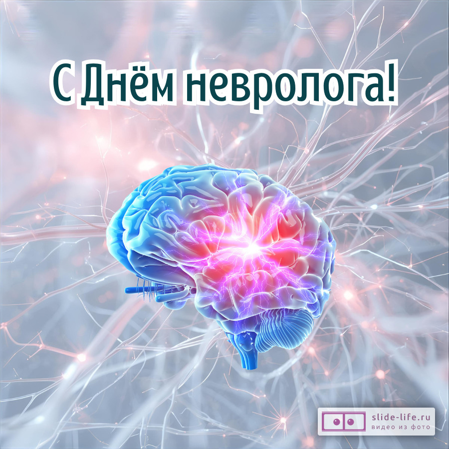 Красивая открытка с Днём невролога
