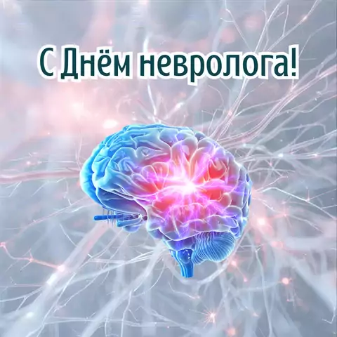 Красивая открытка с Днём невролога