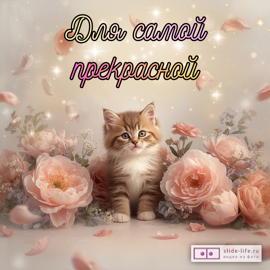 Романтичная открытка с нежными пожеланиями