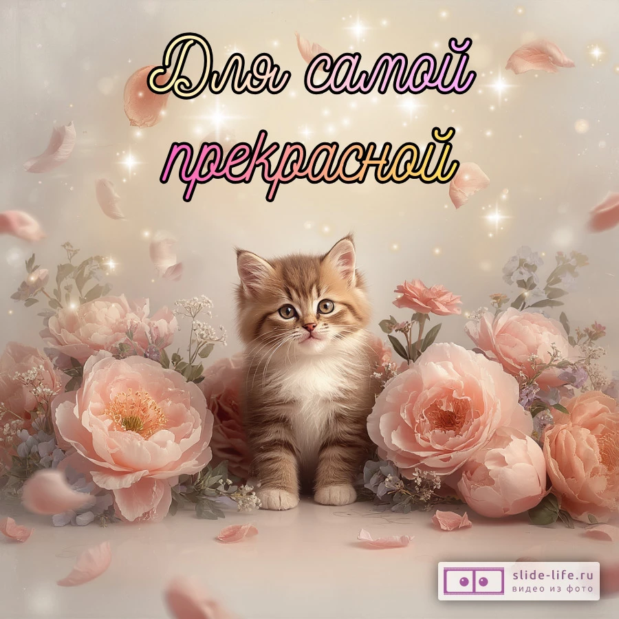 Романтичная открытка с нежными пожеланиями